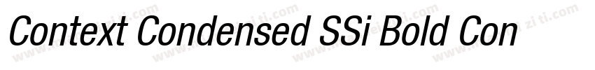 Context Condensed SSi Bold Condensed Italic字体转换